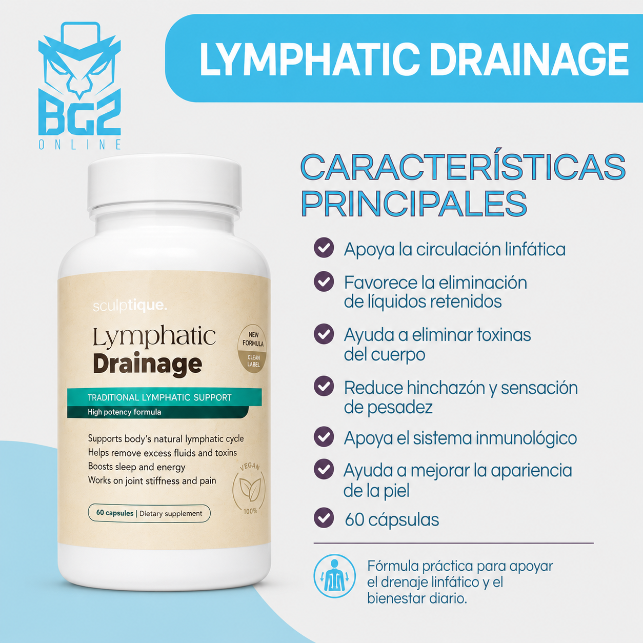 SUPLEMENTO LYMPHATIC DRAINAGE 60caps.